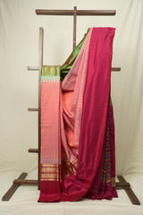 Peach Pochampalli Silk Ikat Saree - SRPPSIS321