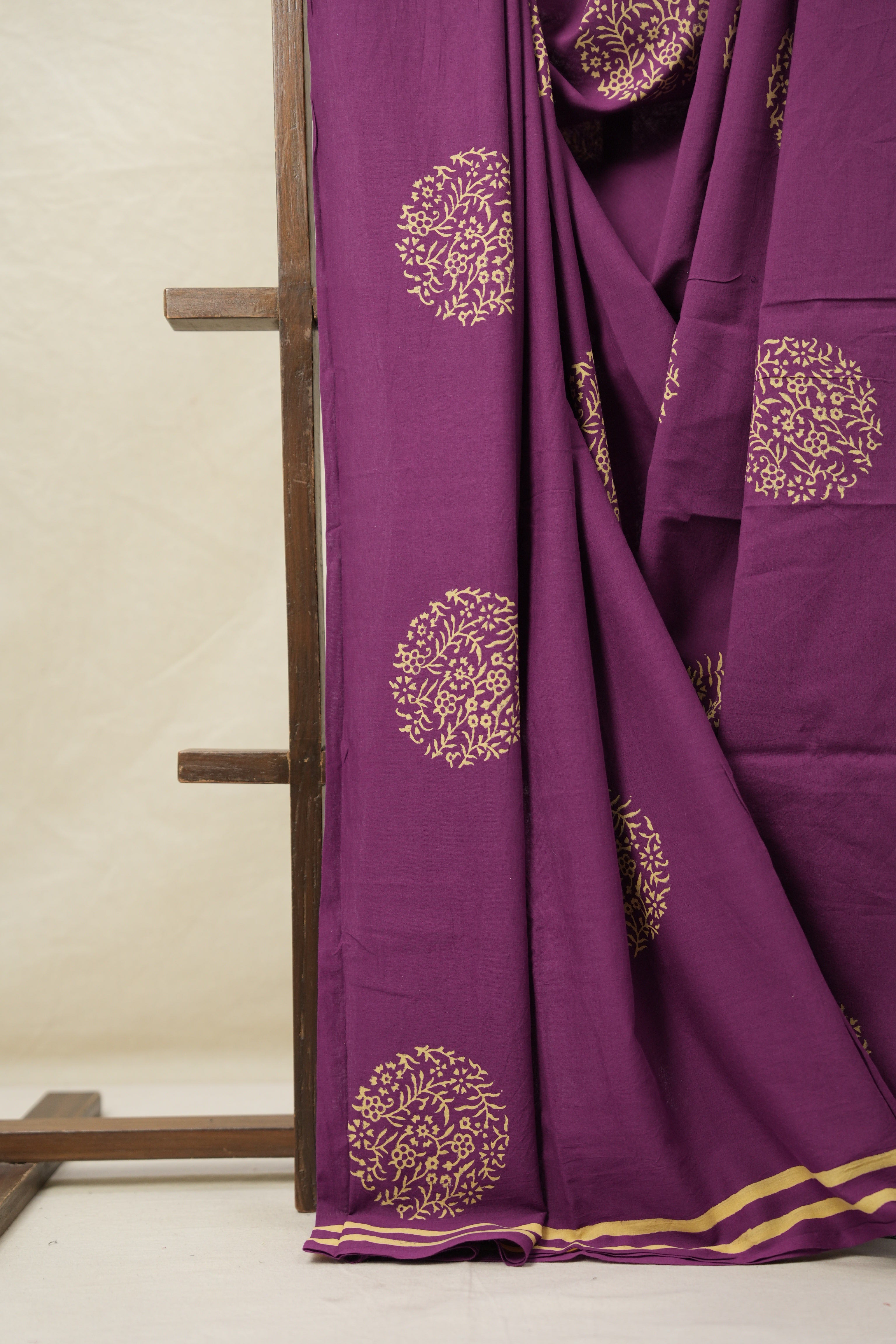 Magenta HBP Cotton Saree - SRMCS3099