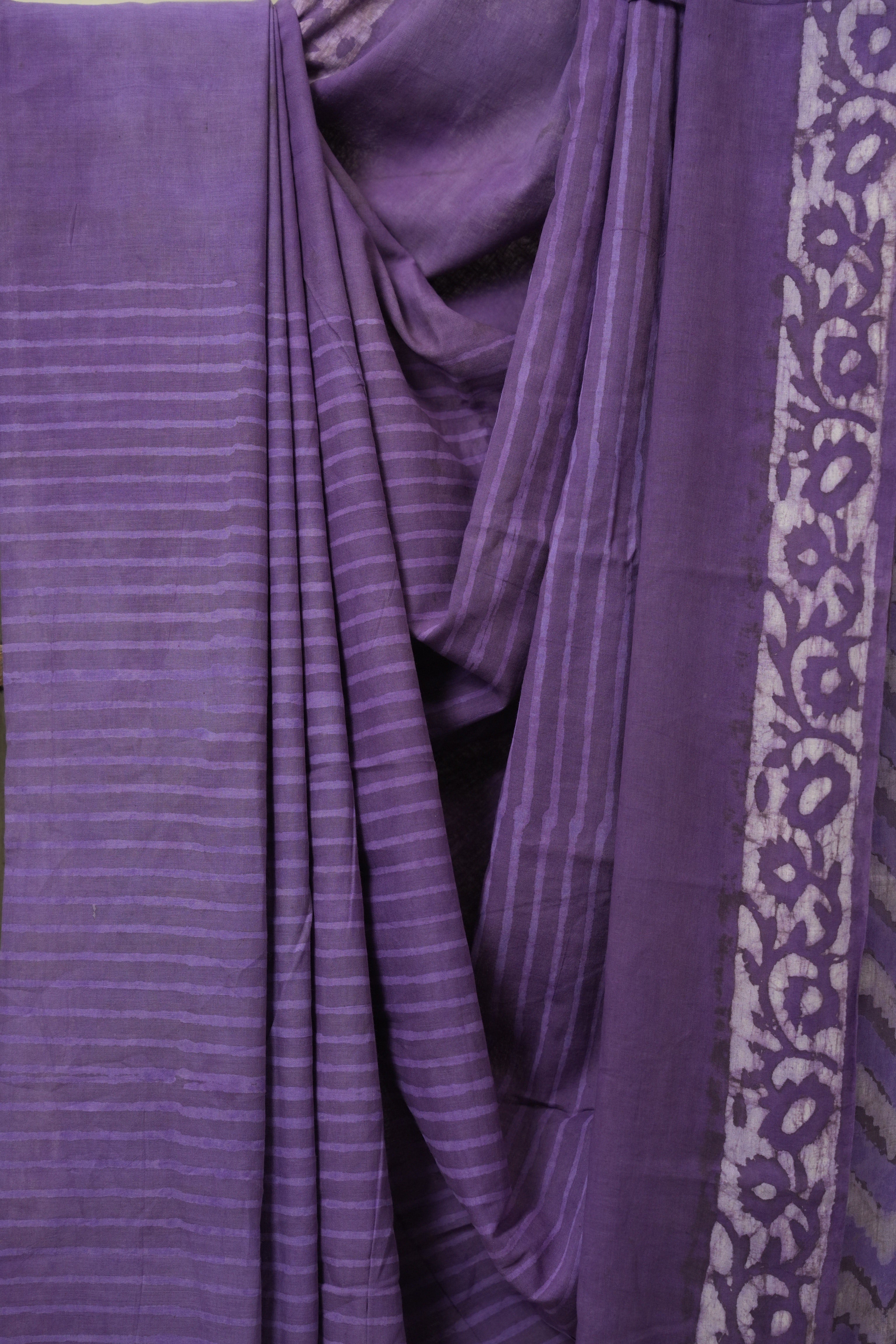 Purple HBP Cotton Saree - SRPCS3252
