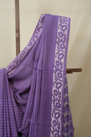 Purple HBP Cotton Saree - SRPCS3252