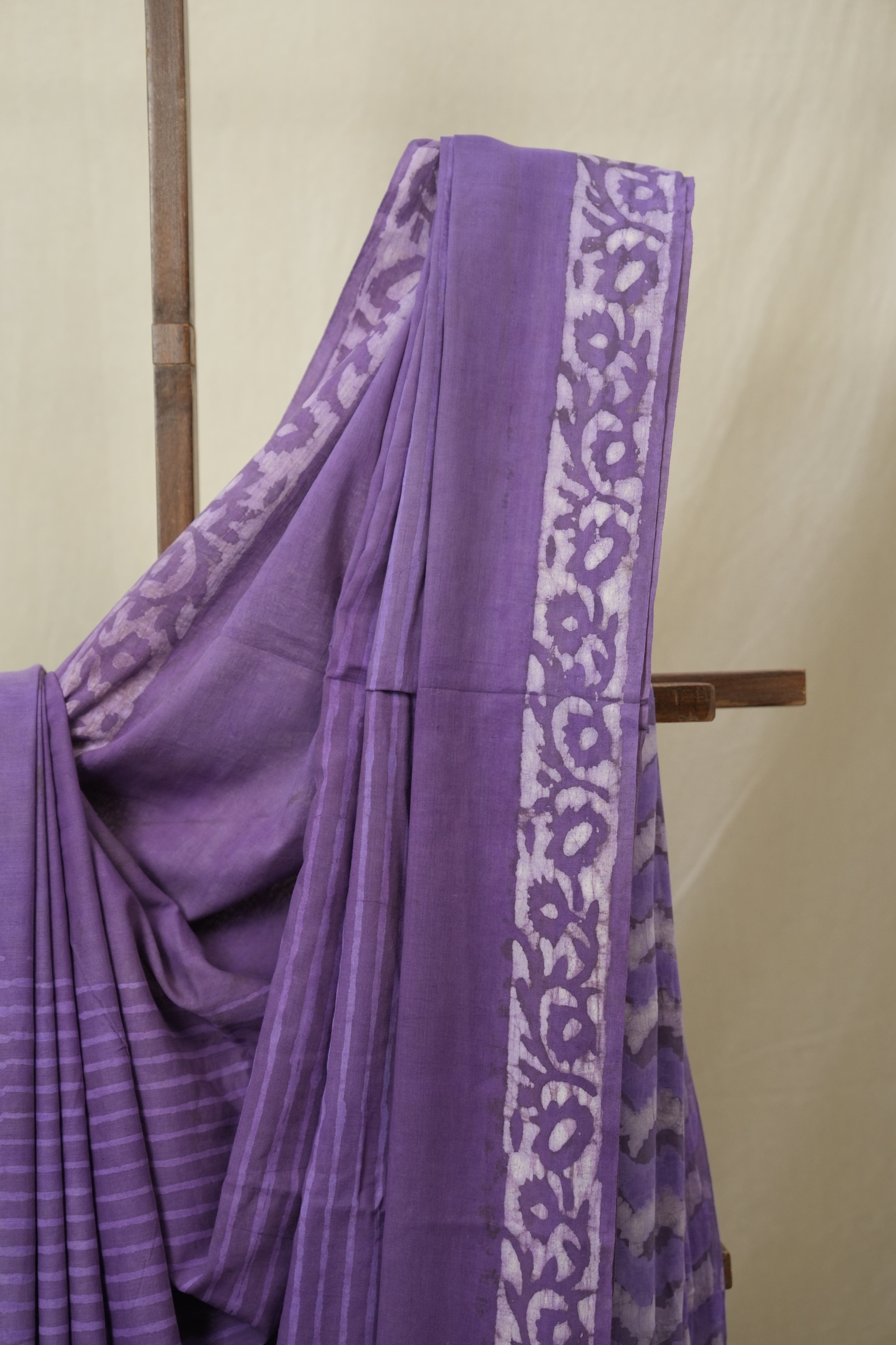 Purple HBP Cotton Saree - SRPCS3252