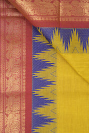 Lemon Yellow Kanchi Cotton Saree - SRLYKCS1046