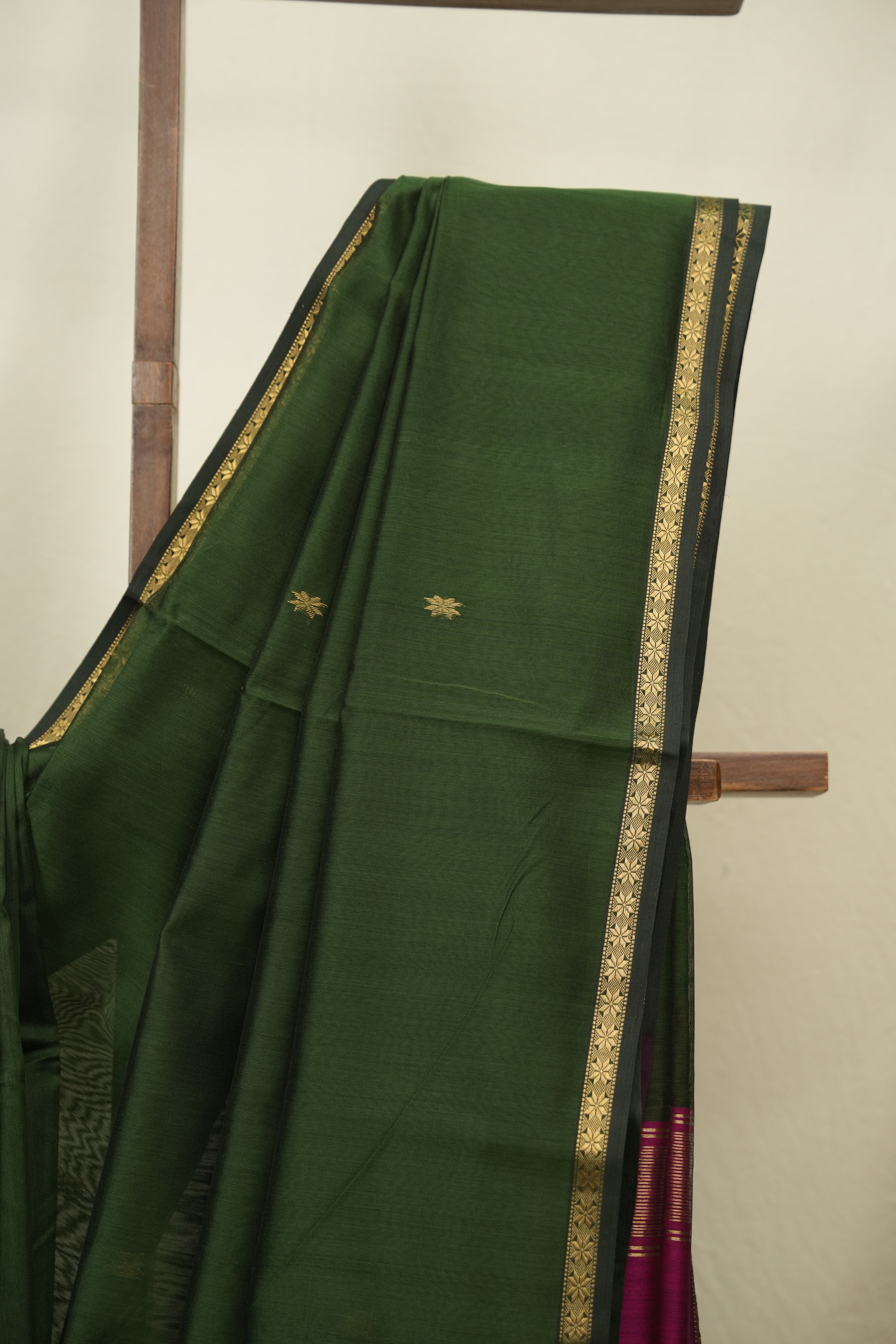 Green Maheshwari Saree - SRGMS1395