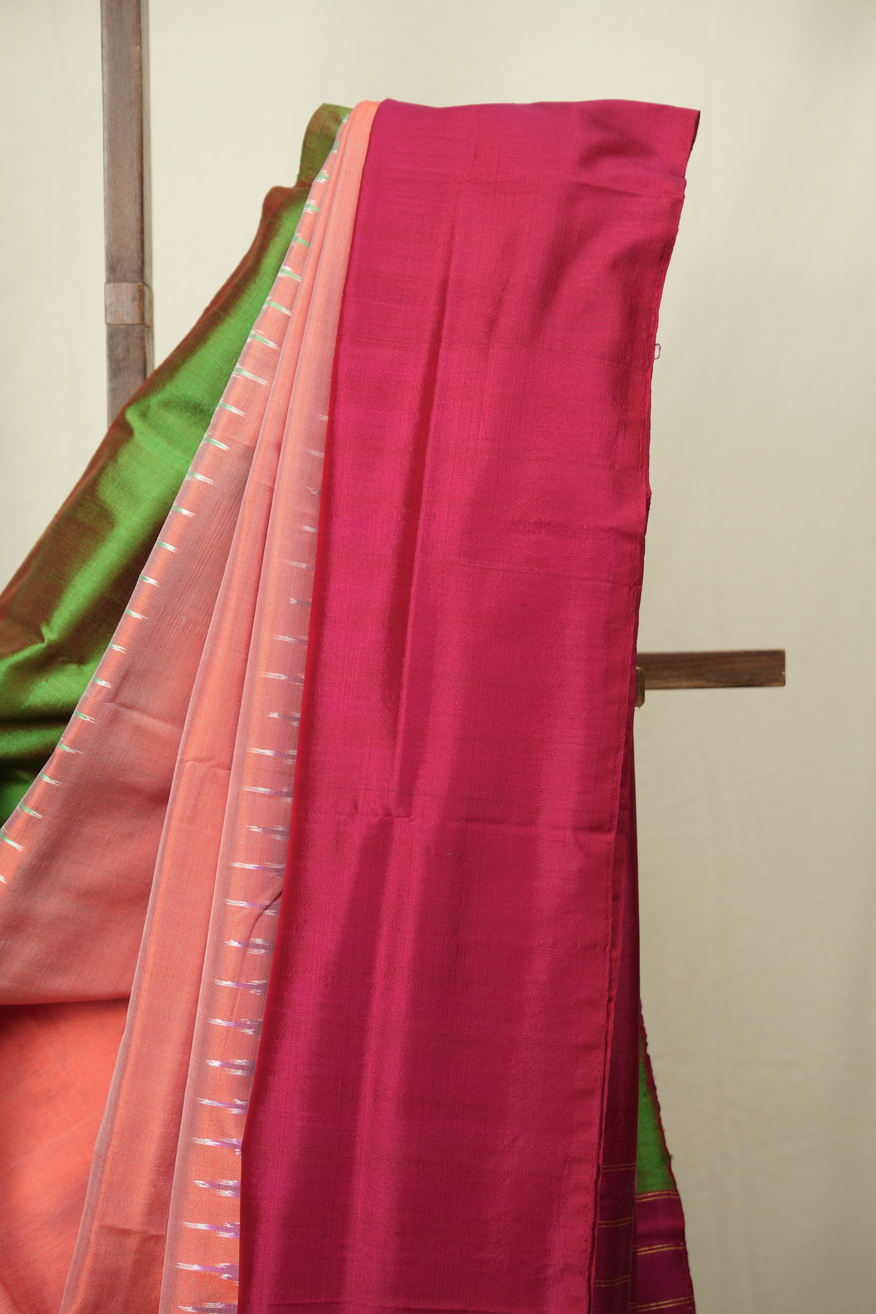 Peach Pochampalli Silk Ikat Saree - SRPPSIS321
