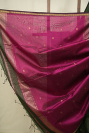 Green Maheshwari Saree - SRGMS1395
