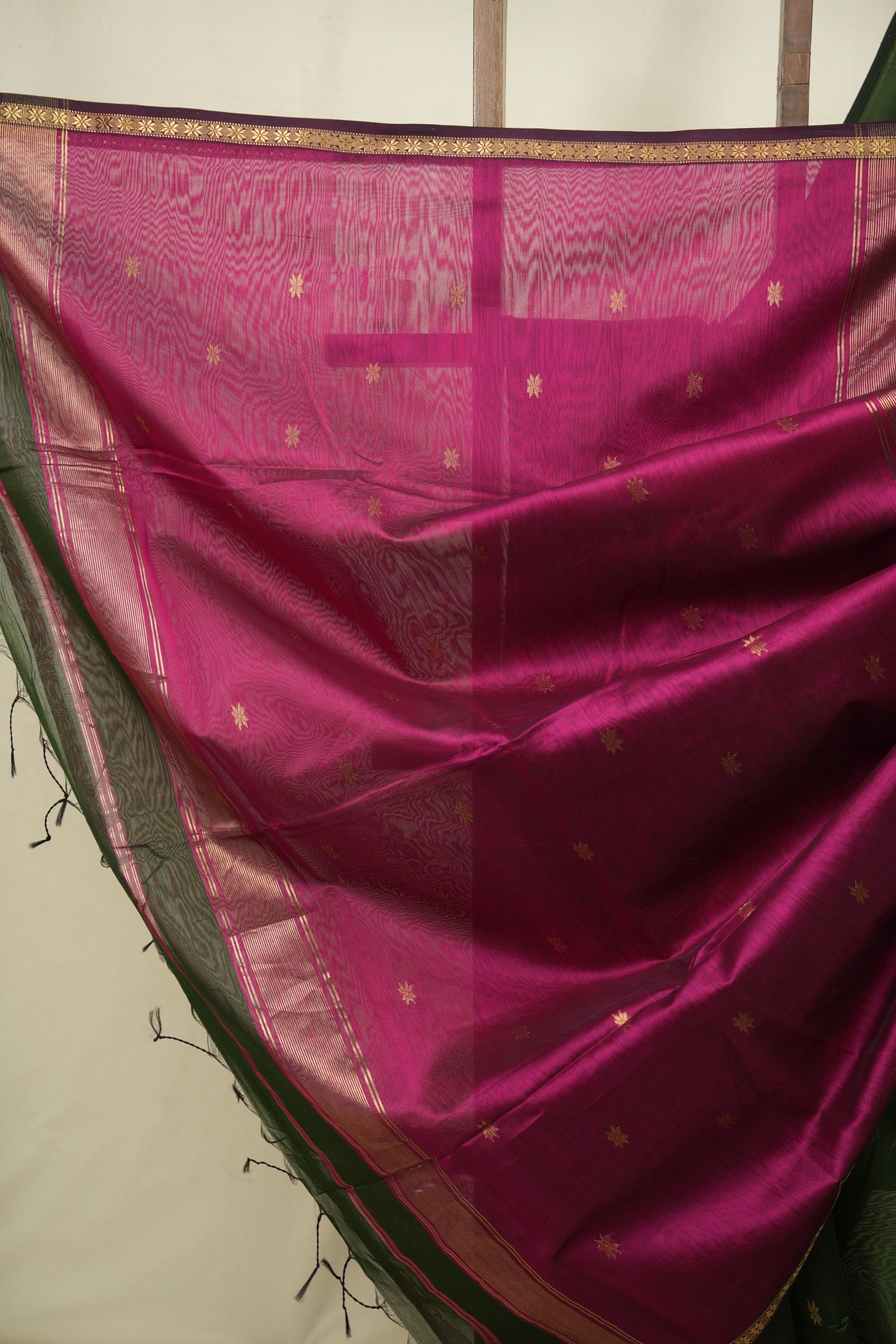 Green Maheshwari Saree - SRGMS1395