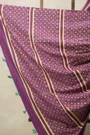 Magenta HBP Cotton Saree - SRMCS3099