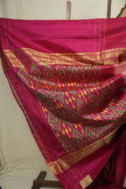 Peach Pochampalli Silk Ikat Saree - SRPPSIS321