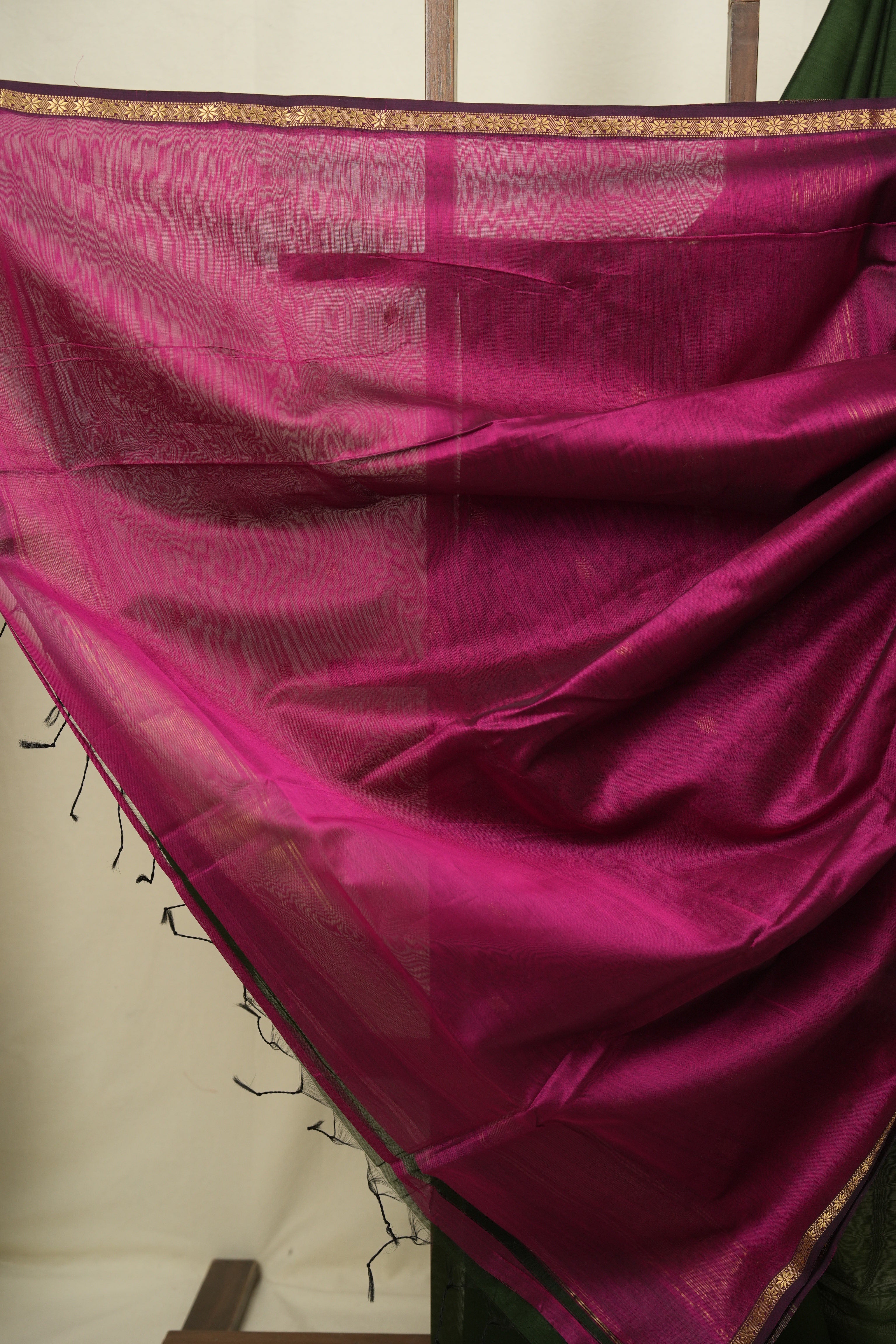 Green Maheshwari Saree - SRGMS1395