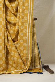 Haldi Yellow HBP Cotton Saree - SRHYCS3098