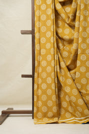 Haldi Yellow HBP Cotton Saree - SRHYCS3098