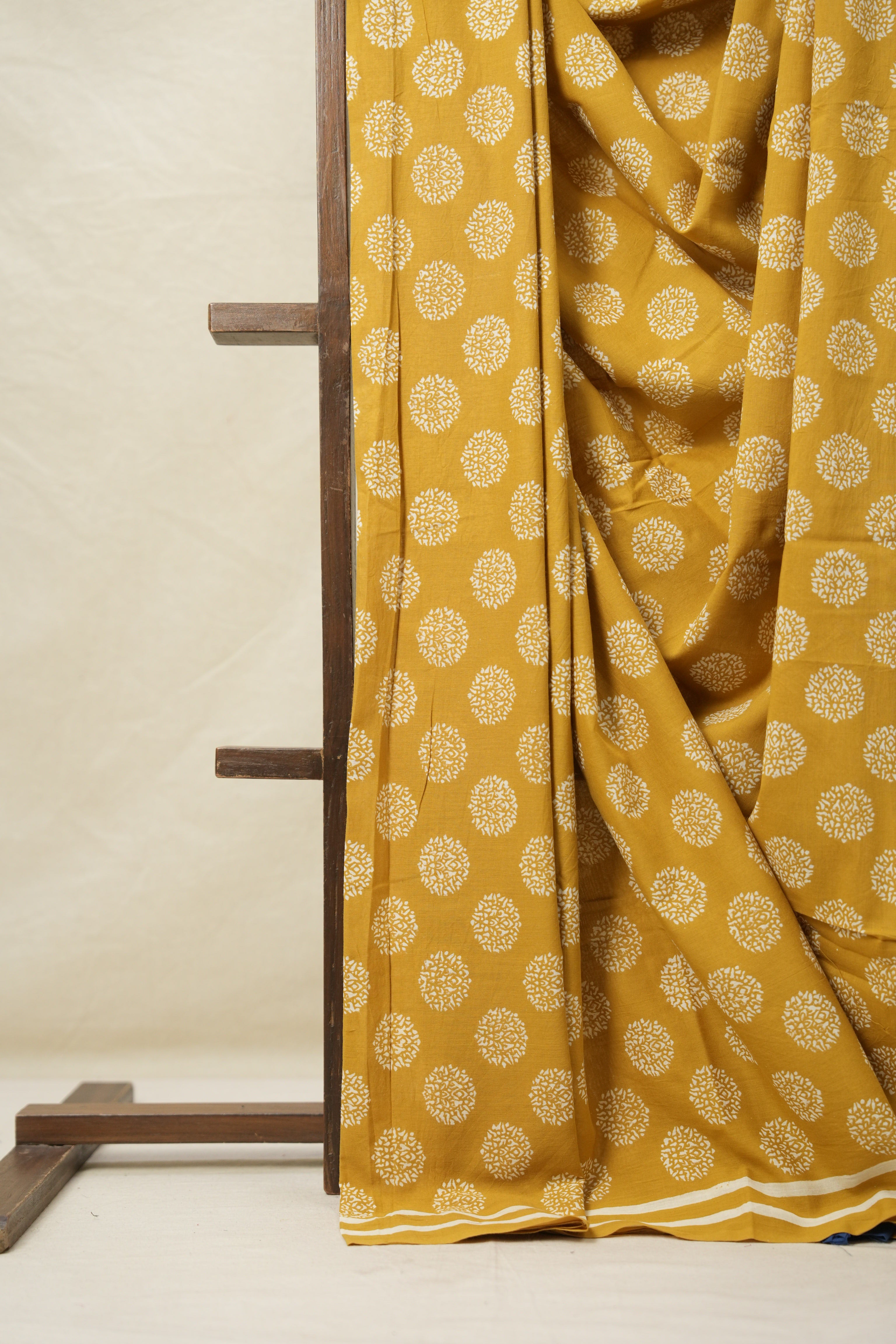 Haldi Yellow HBP Cotton Saree - SRHYCS3098