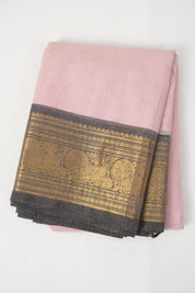 Pastel Pink Kanchi Cotton Saree - SRPPKCS1049