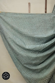 Teal Grey HBP Cotton Saree - SRTGCS2770