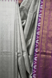 Grey Pochampalli Silk Ikat Saree - SRGPSIS315