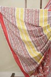 Tomato Red HBP Cotton Saree - SRTRCS3254