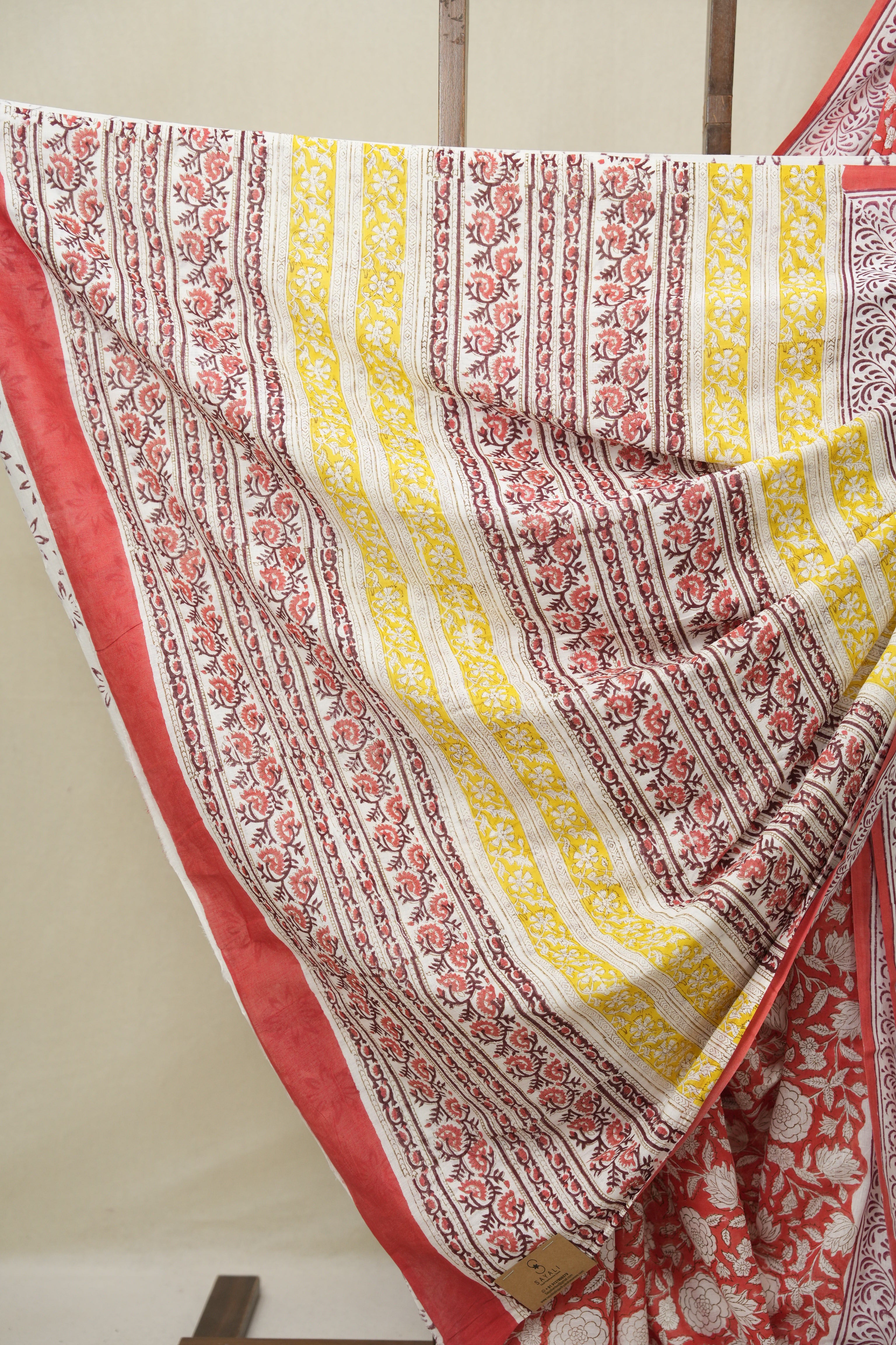 Tomato Red HBP Cotton Saree - SRTRCS3254