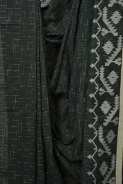Olive Green Bengal Cotton Jamdani Saree - SROGBCJS248