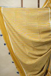 Haldi Yellow HBP Cotton Saree - SRHYCS3098