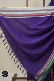 Purple Cotton Ilkal Saree With Gayatri Border - SRPCIS852