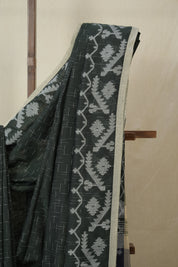 Olive Green Bengal Cotton Jamdani Saree - SROGBCJS248
