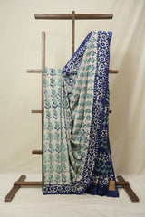 Off  -White HBP Cotton Saree - SROWCS3253
