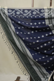 Olive Green Bengal Cotton Jamdani Saree - SROGBCJS248