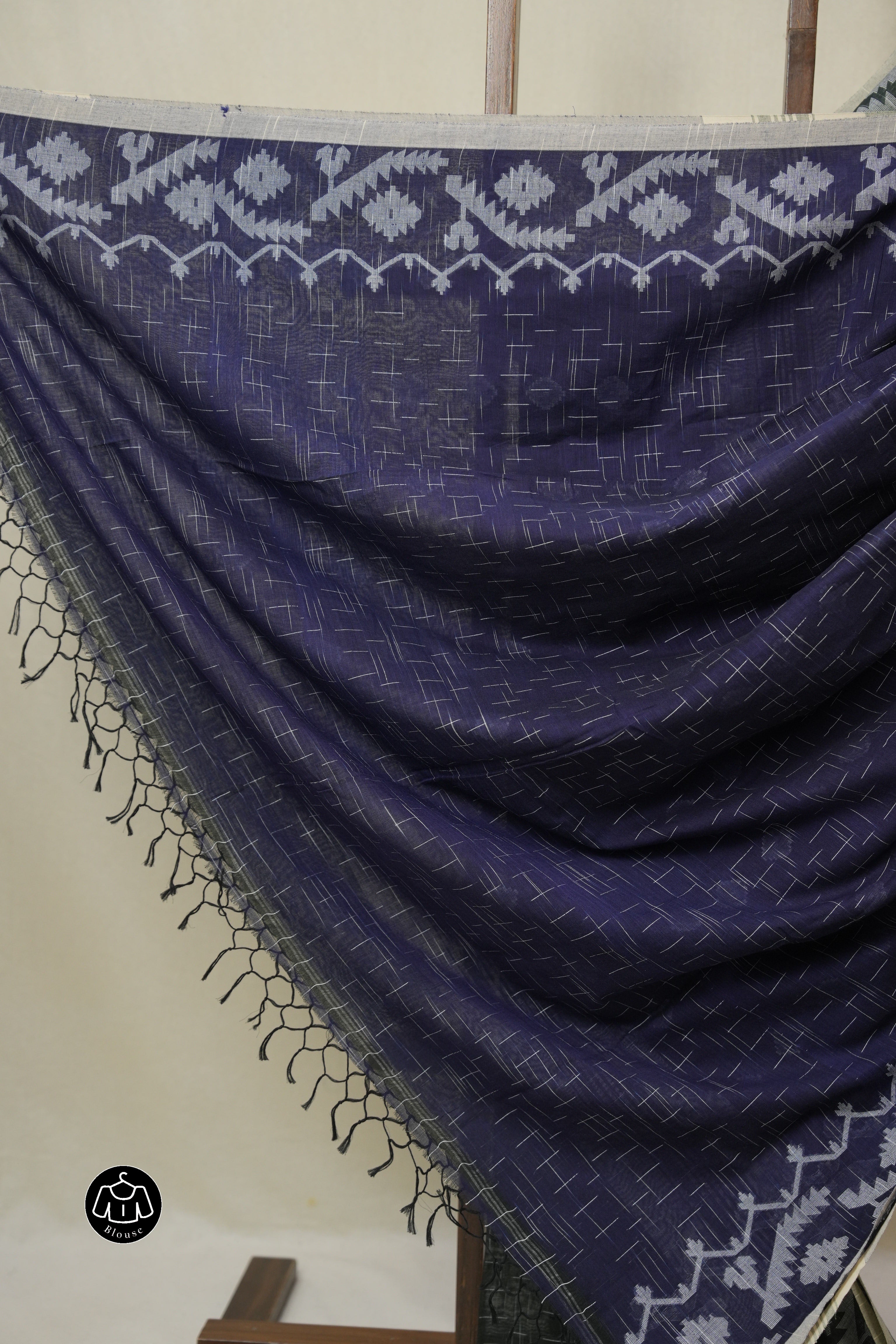 Olive Green Bengal Cotton Jamdani Saree - SROGBCJS248