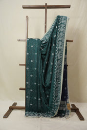 Green Bengal Cotton Jamdani Saree - SRGBCJS247