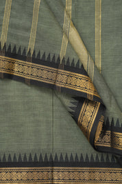 Forest Green Kanchi Cotton Saree - SRFGKCS1051