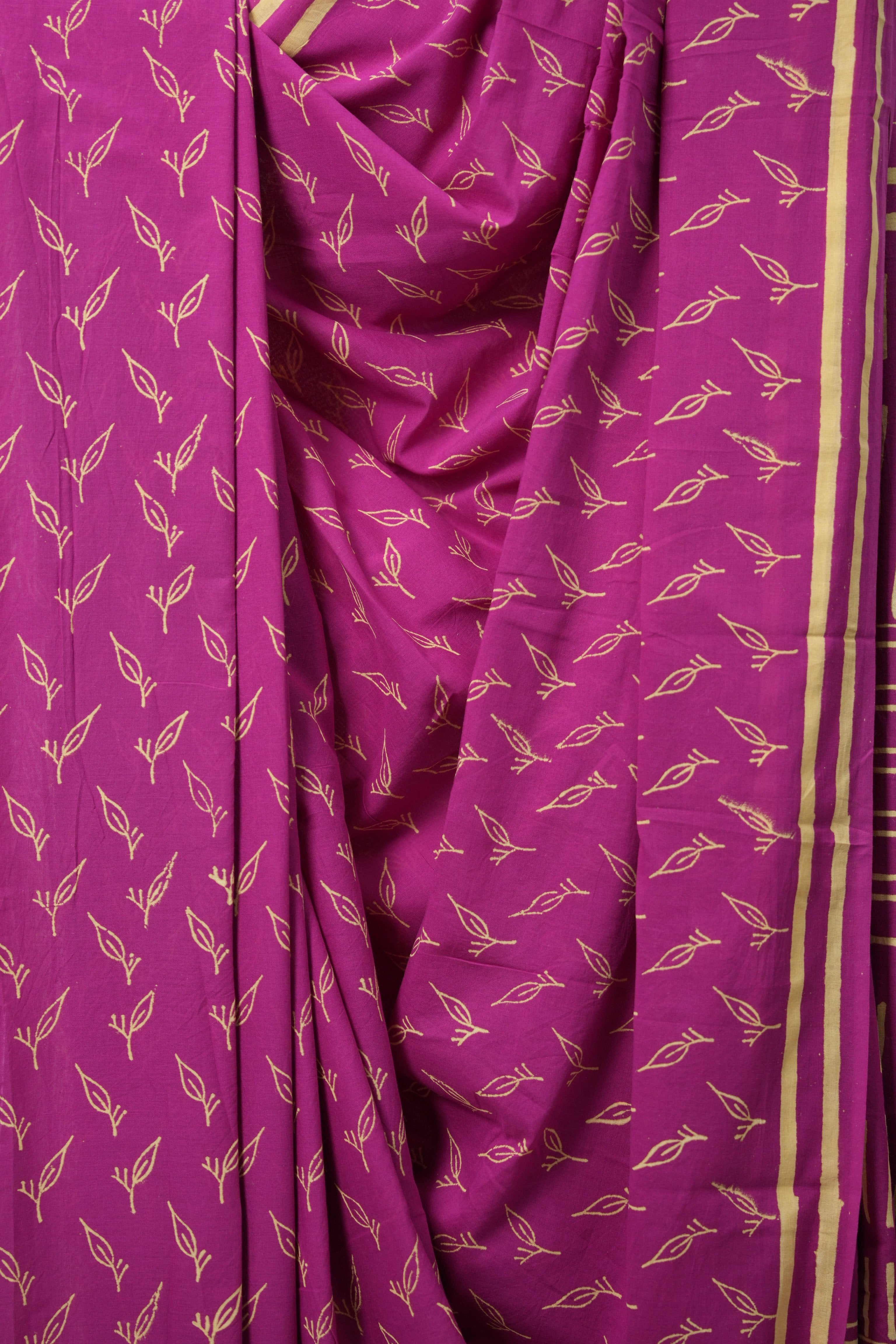 Rani Pink HBP Cotton Saree - SRRPCS3078