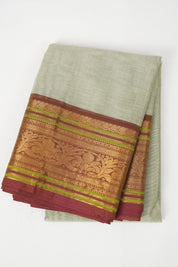 Mint Green Kanchi Cotton Saree - SRMGKCS1050