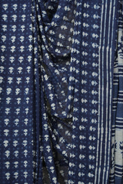 Indigo HBP Cotton Saree - SRICS3232