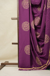 Magenta HBP Cotton Saree - SRMCS3079