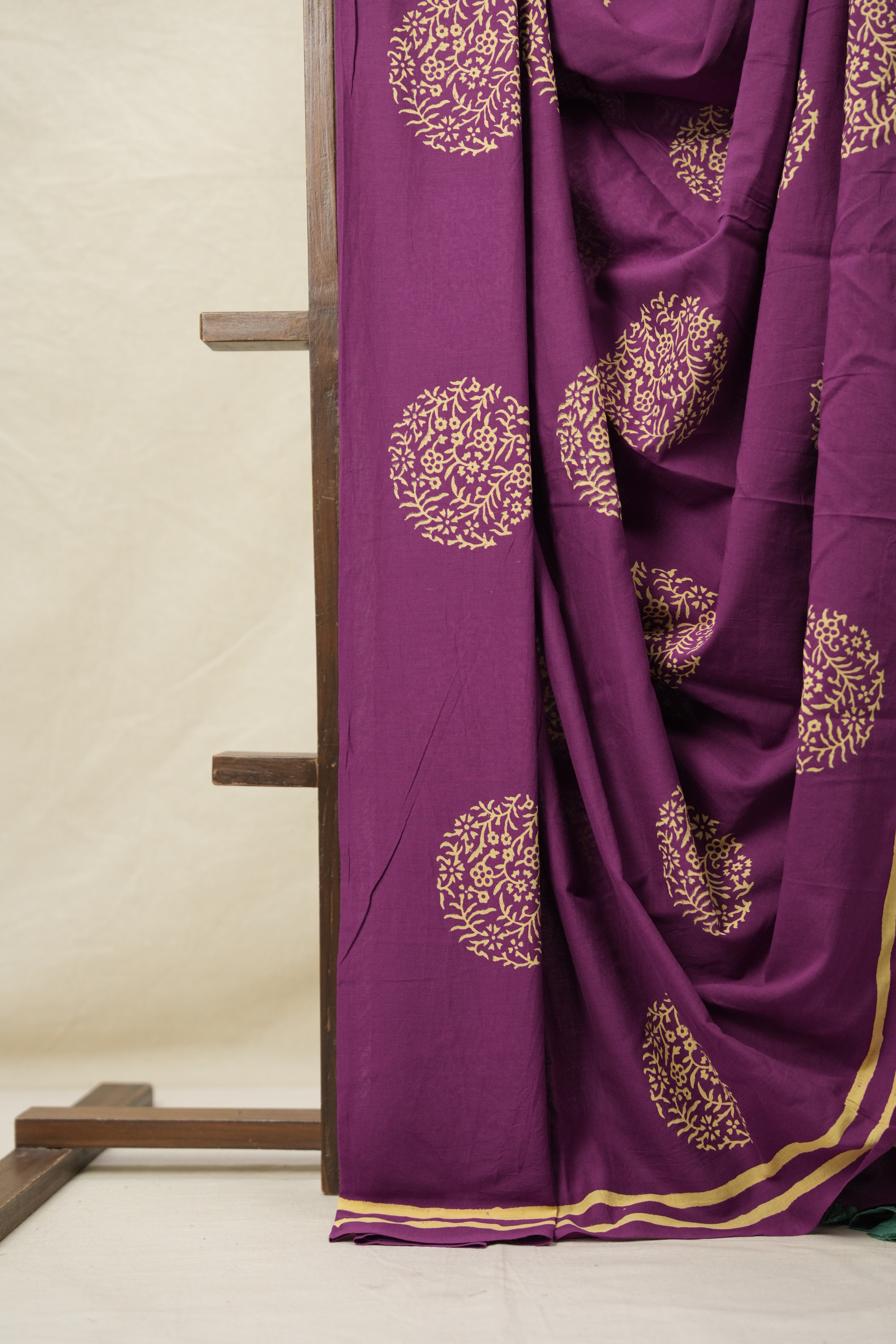 Magenta HBP Cotton Saree - SRMCS3079