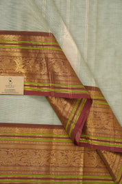 Mint Green Kanchi Cotton Saree - SRMGKCS1050