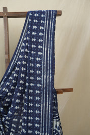 Indigo HBP Cotton Saree - SRICS3232