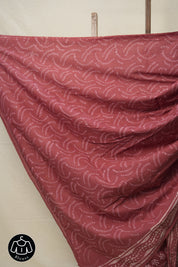 Light Burgundy HBP Cotton Saree - SRLBCS2769