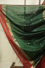 Maroon Maheshwari Saree - SRMMS1399