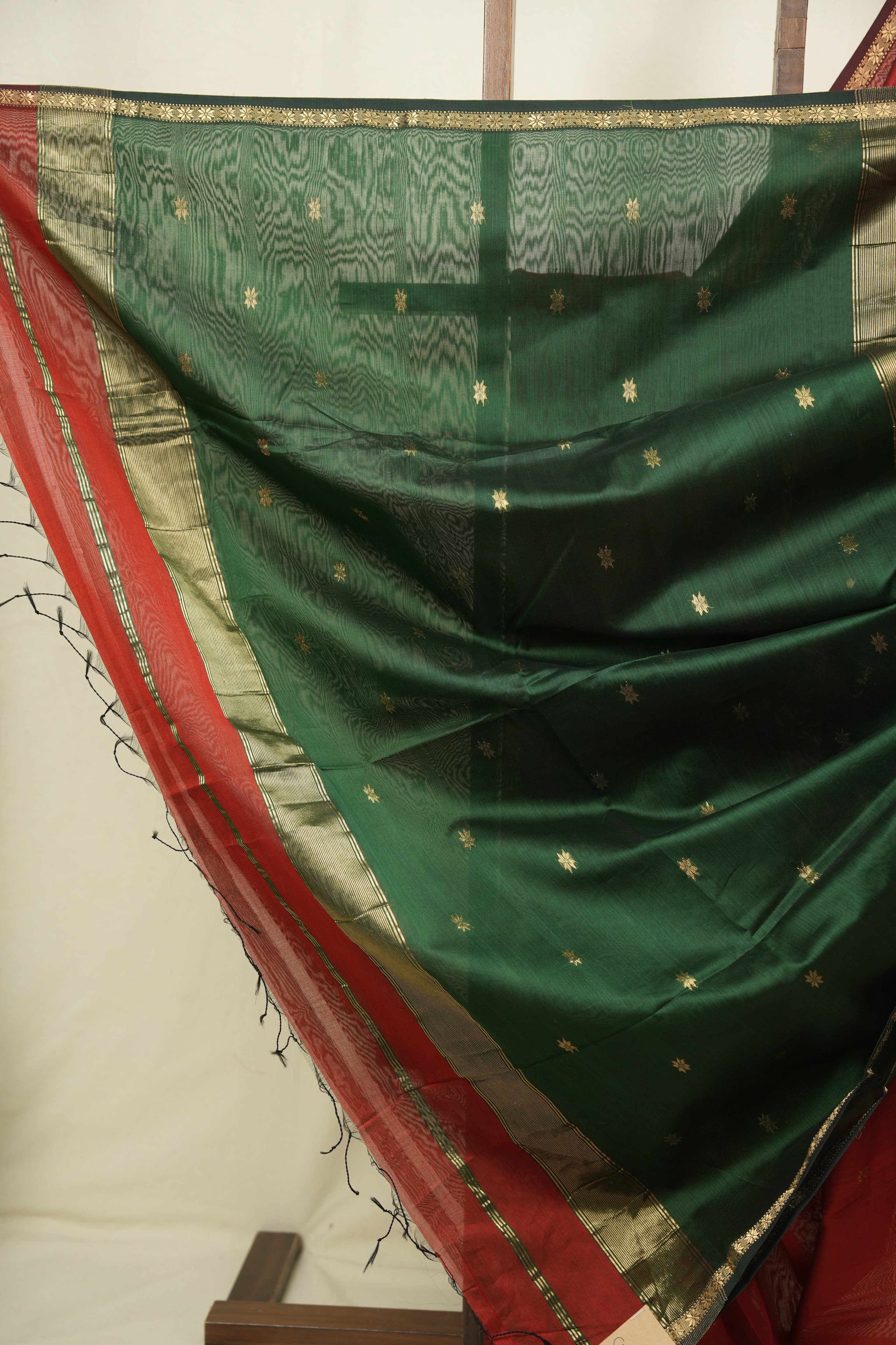 Maroon Maheshwari Saree - SRMMS1399