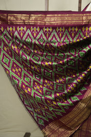 White Pochampalli Silk Ikat Saree - SRWPSIS322