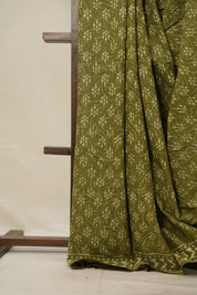 Mehendi Green HBP Cotton Saree - SRMGCS2768