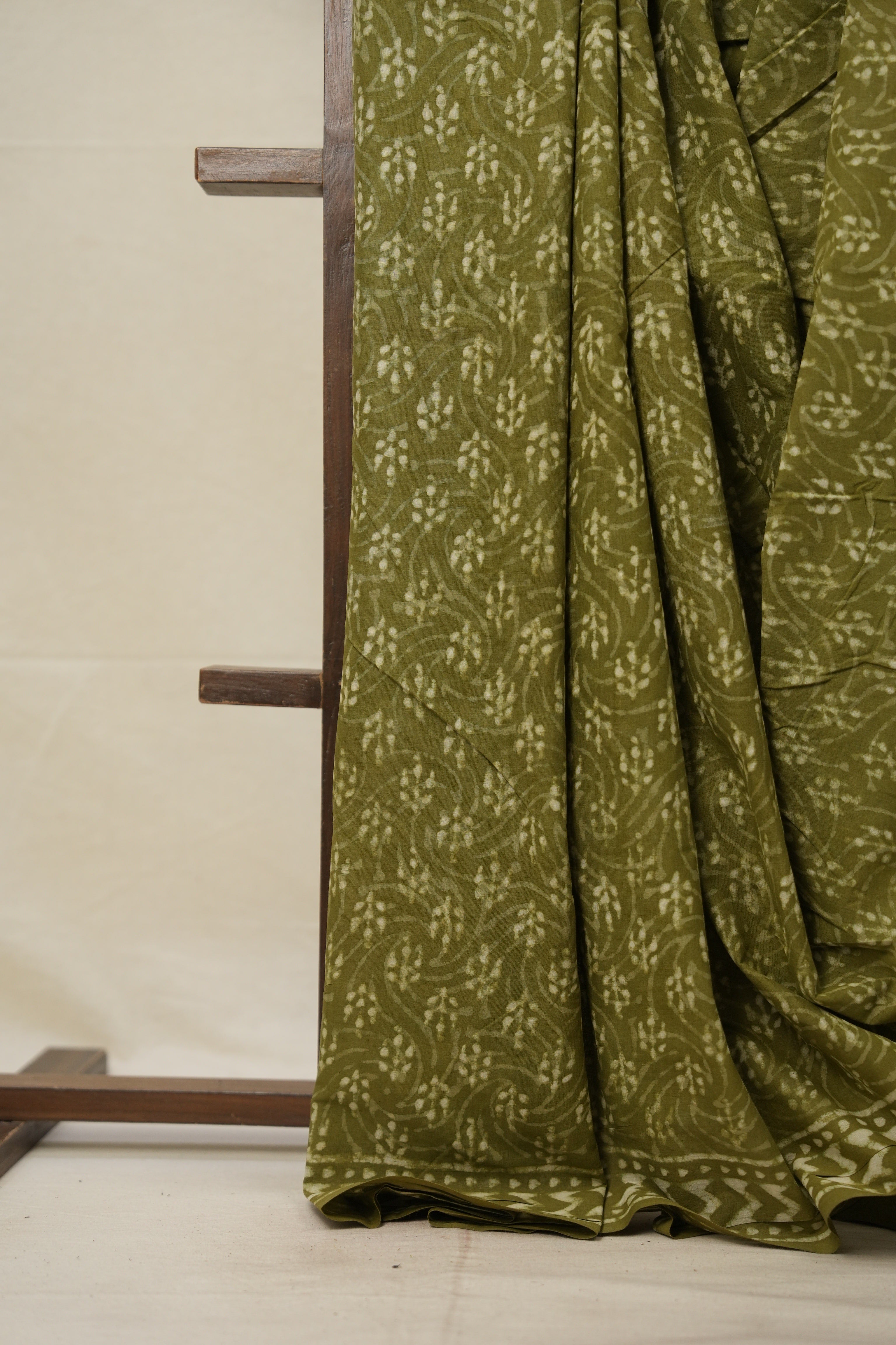 Mehendi Green HBP Cotton Saree - SRMGCS2768