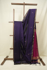 Purple Maheshwari Saree - SRPMS1401