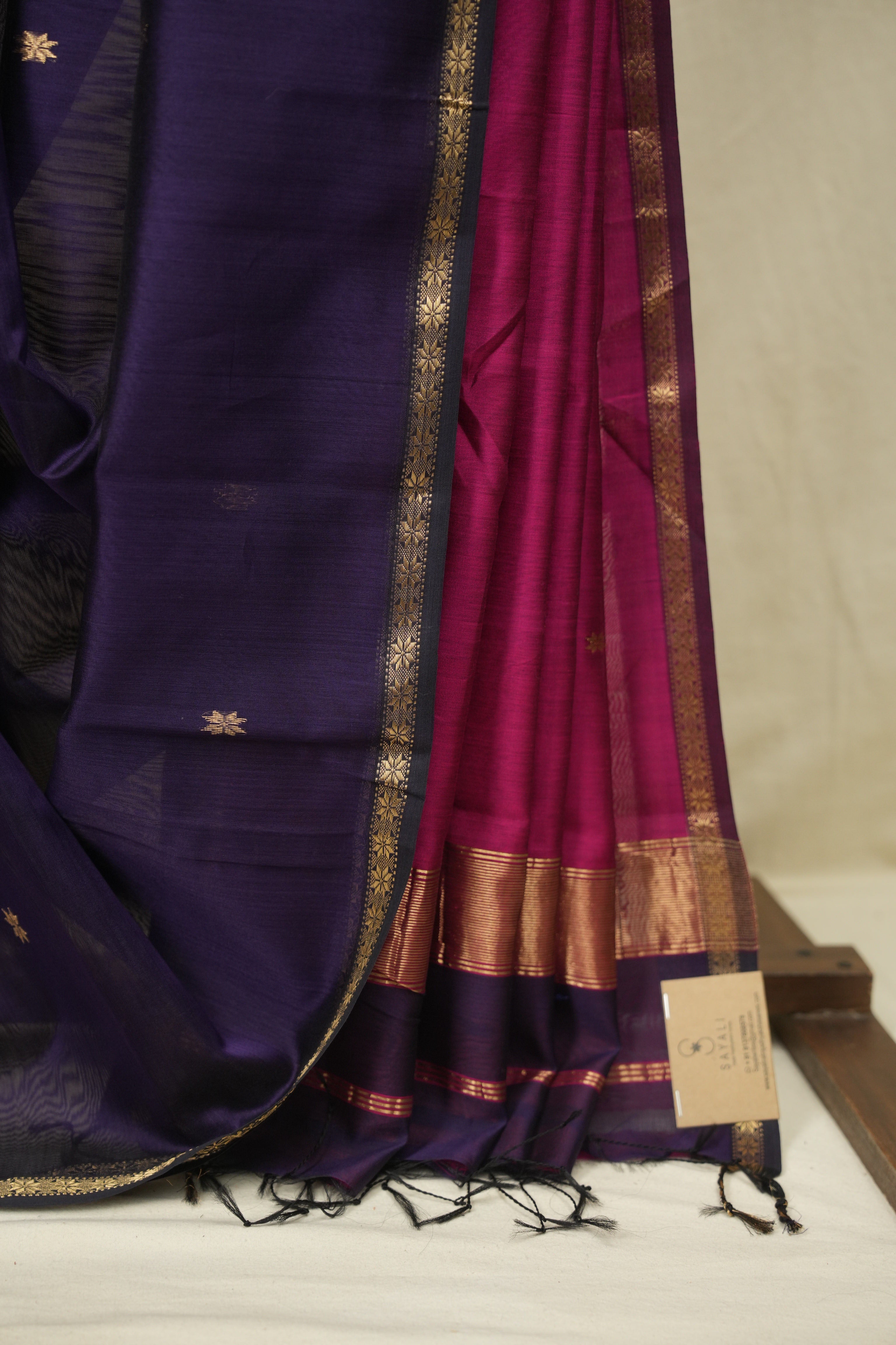 Purple Maheshwari Saree - SRPMS1401