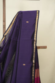 Purple Maheshwari Saree - SRPMS1401