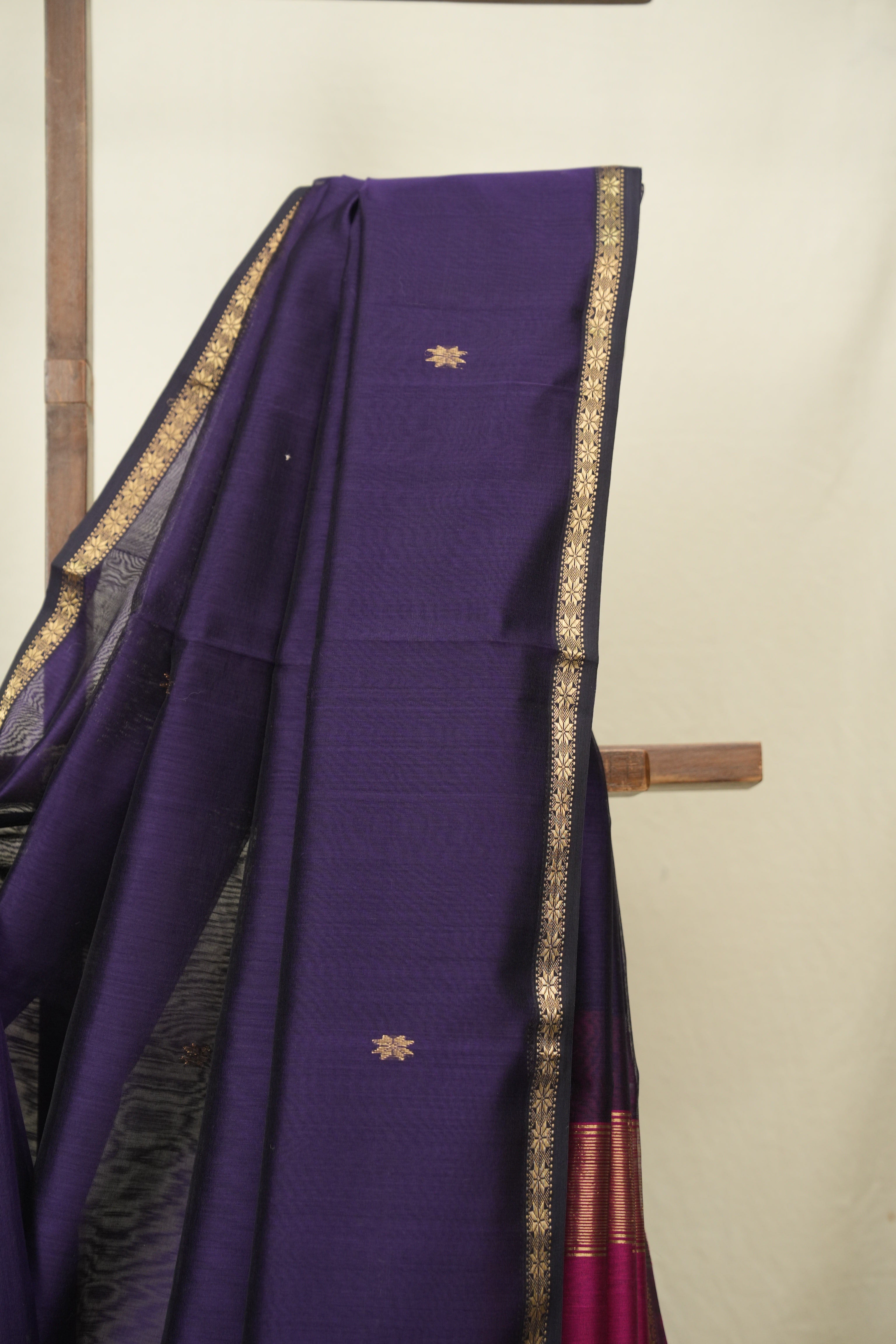Purple Maheshwari Saree - SRPMS1401