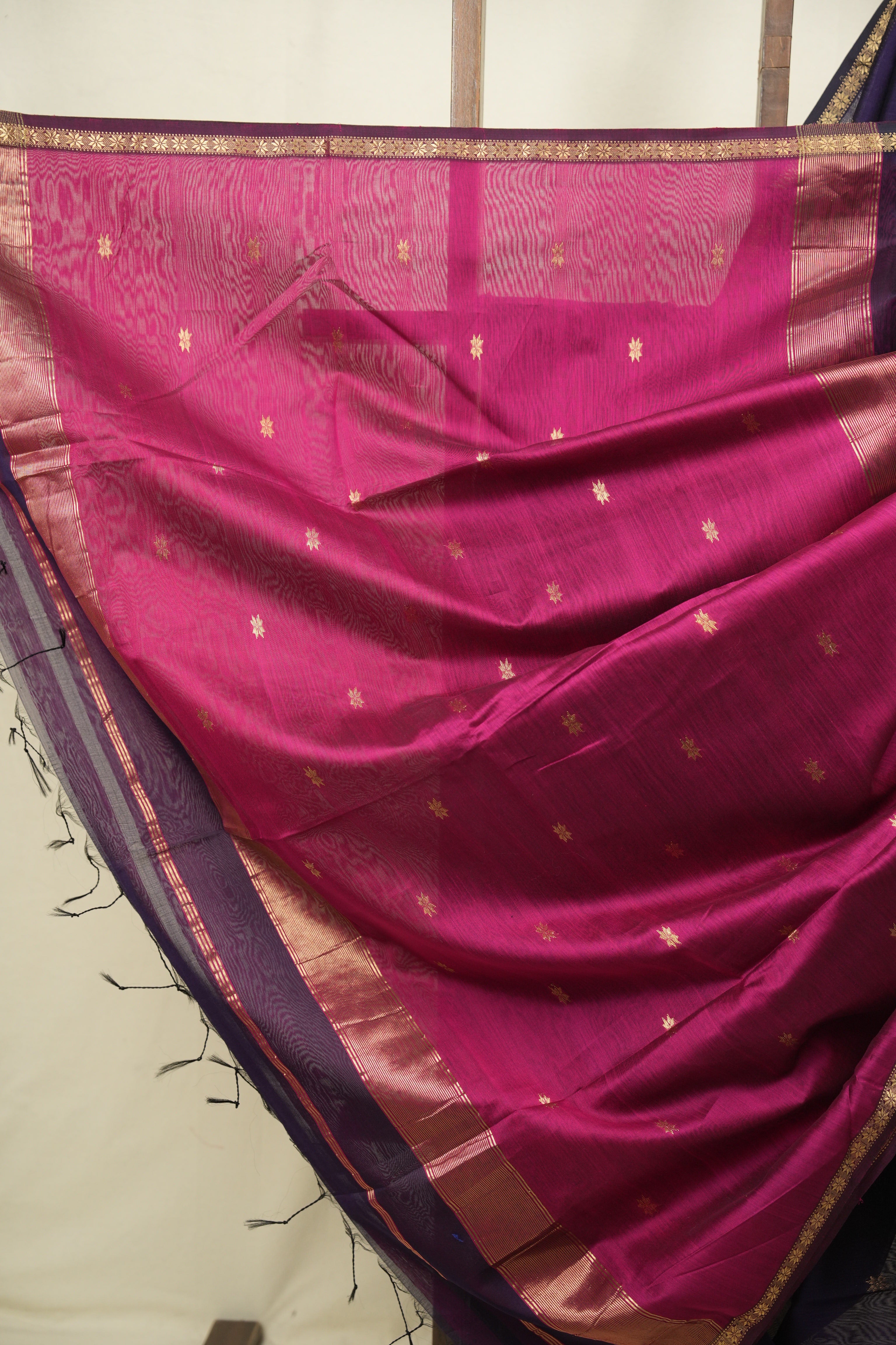 Purple Maheshwari Saree - SRPMS1401