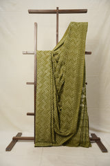 Mehendi Green HBP Cotton Saree - SRMGCS2767