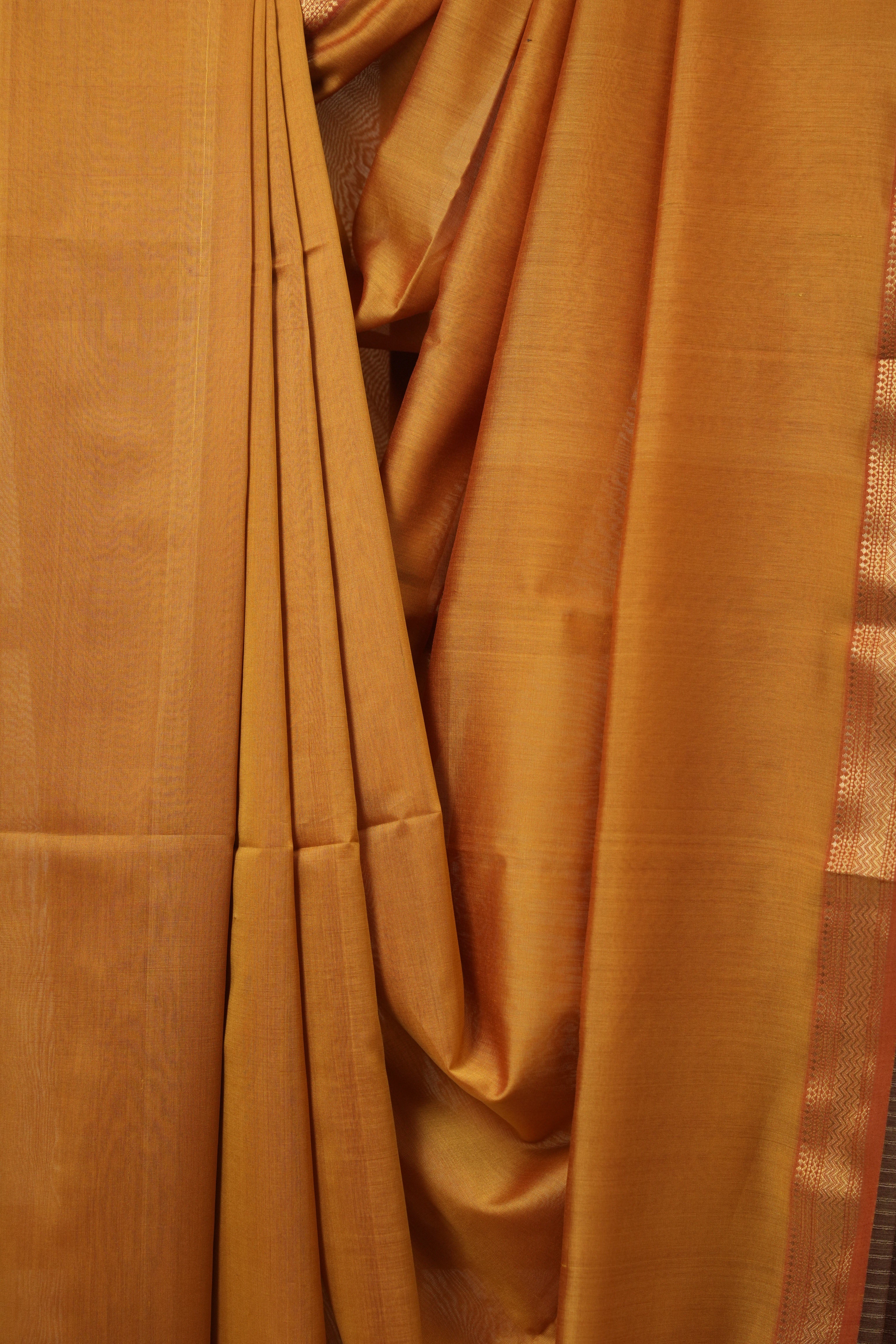 Mustard Maheshwari Saree - SRMMS1081